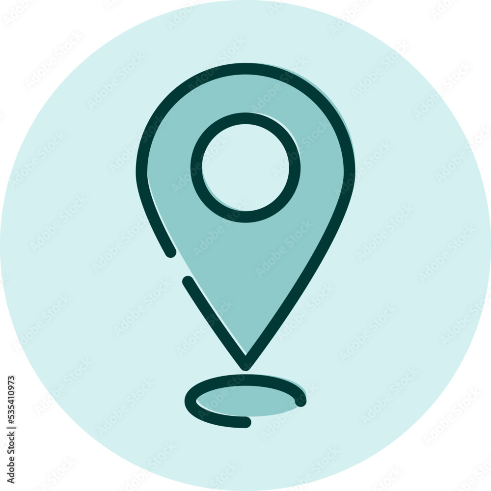 Job location, illustration, vector on a white background. Job location, illustration, vector on a white background.