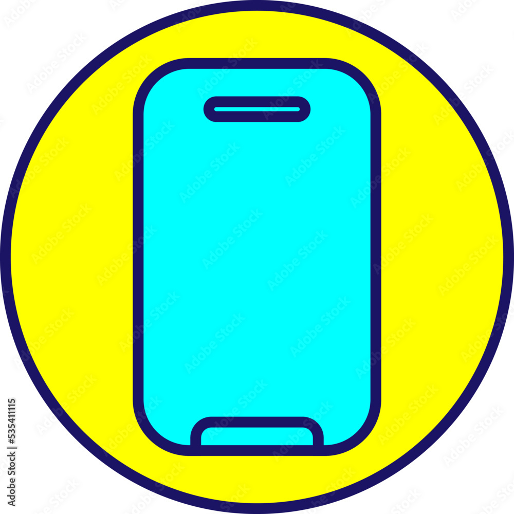 Media mobile phone, illustration, vector on a white background.