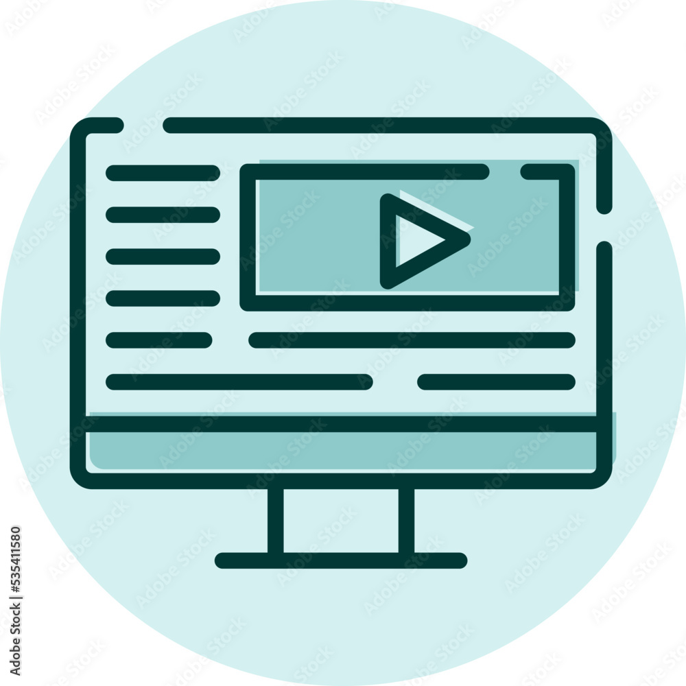 Online blogging, illustration, vector on a white background.