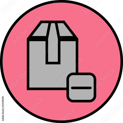 Shopping parcel canceled, illustration, vector on a white background.