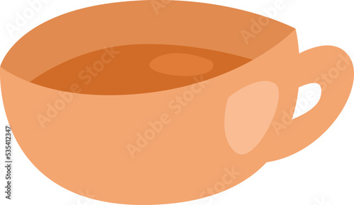 Small cup, illustration, vector on a white background.