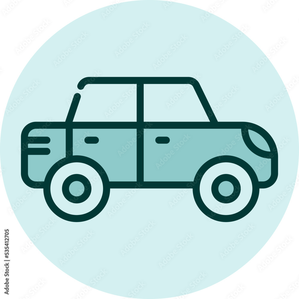 Old car, illustration, vector on a white background.