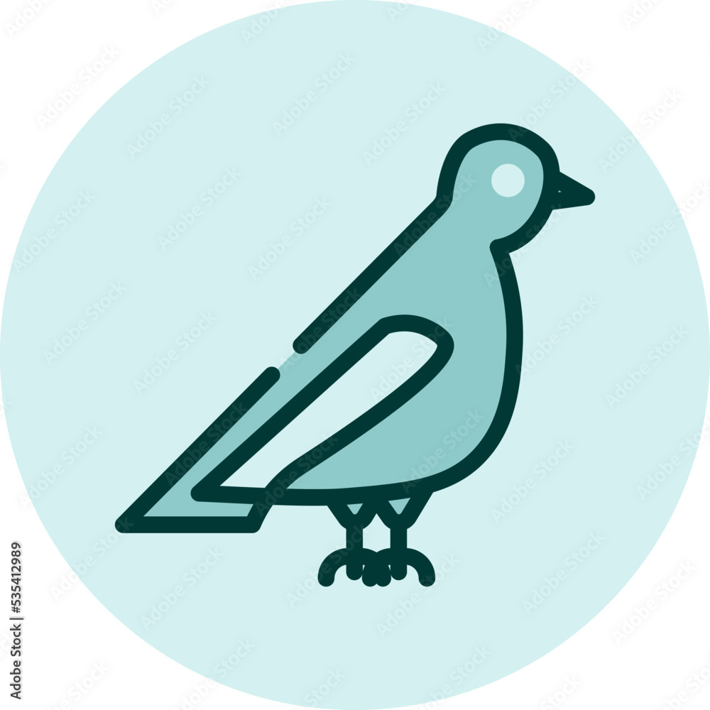 Wild dove, illustration, vector on a white background. Wild dove, illustration, vector on a white background.