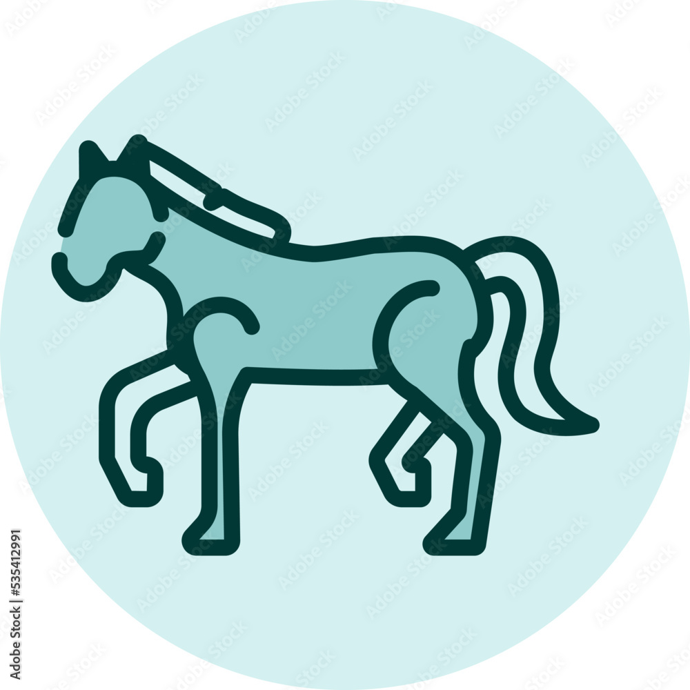 Wild horse, illustration, vector on a white background. Wild horse, illustration, vector on a white background.