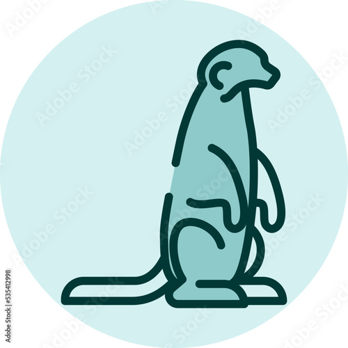 Wild baby otter, illustration, vector on a white background. photo