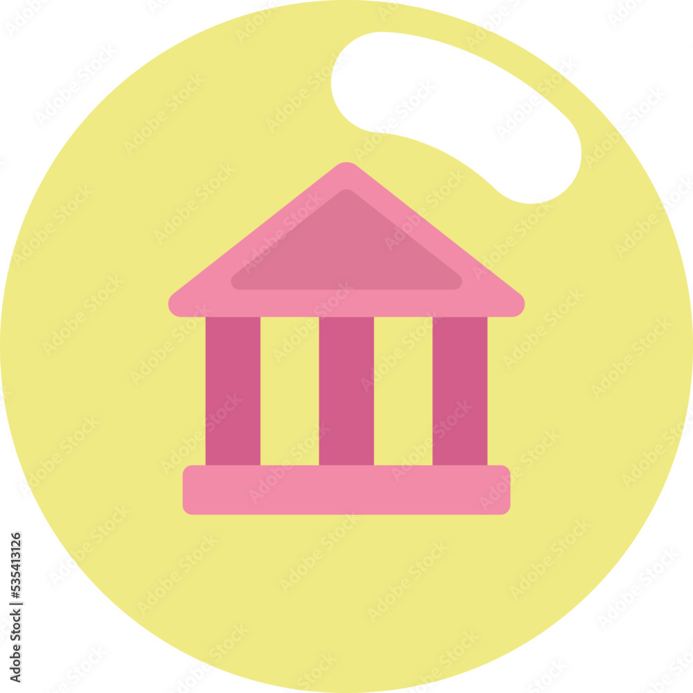 Bank building, illustration, vector on a white background. Bank building, illustration, vector on a white background.