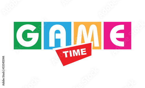 Game time with font design.	