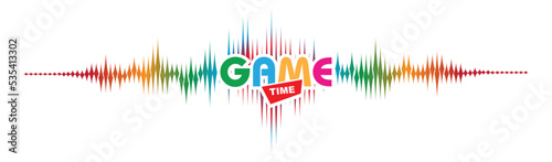 Game time with font design.	