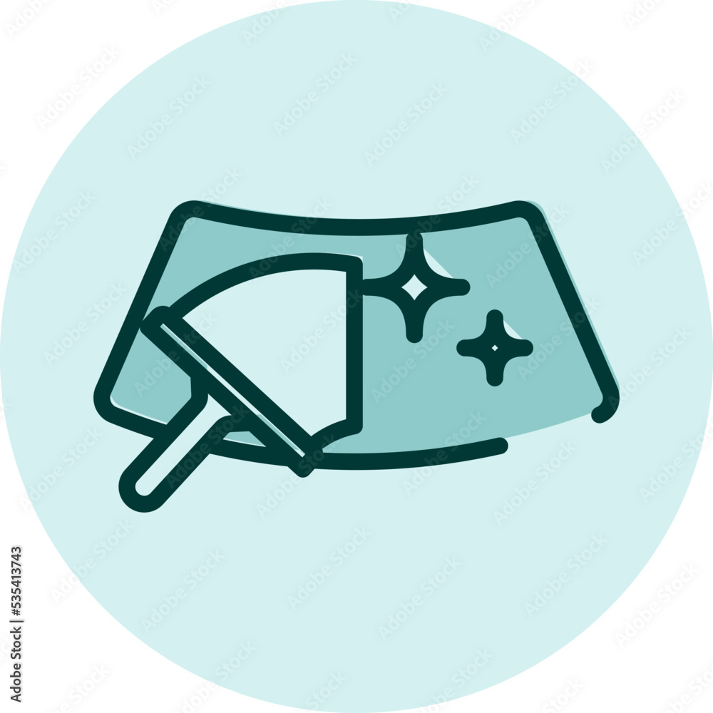 Car windshield cleaning, illustration, vector on a white background. Car windshield cleaning, illustration, vector on a white background.