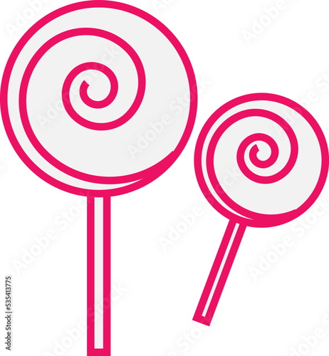 Party lolipop, illustration, vector on a white background.