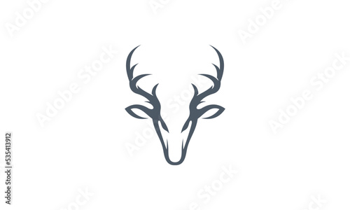 Deer head creative design logo vector. Deer illustration
