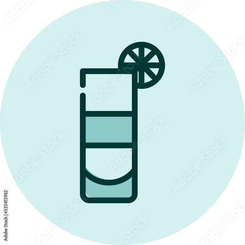 Shot glass, illustration, vector on a white background.