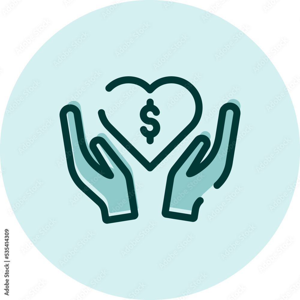 Obraz premium Financial car charity, illustration, vector on a white background.