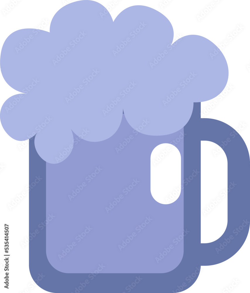 Blue pint of beer, illustration, vector on a white background. Blue pint of beer, illustration, vector on a white background.