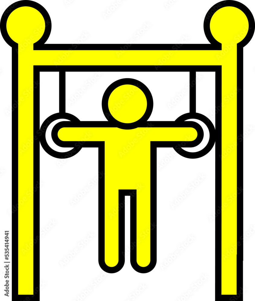 Gym sportsman, illustration, vector on a white background.