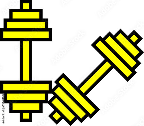 Gym gantels, illustration, vector on a white background.