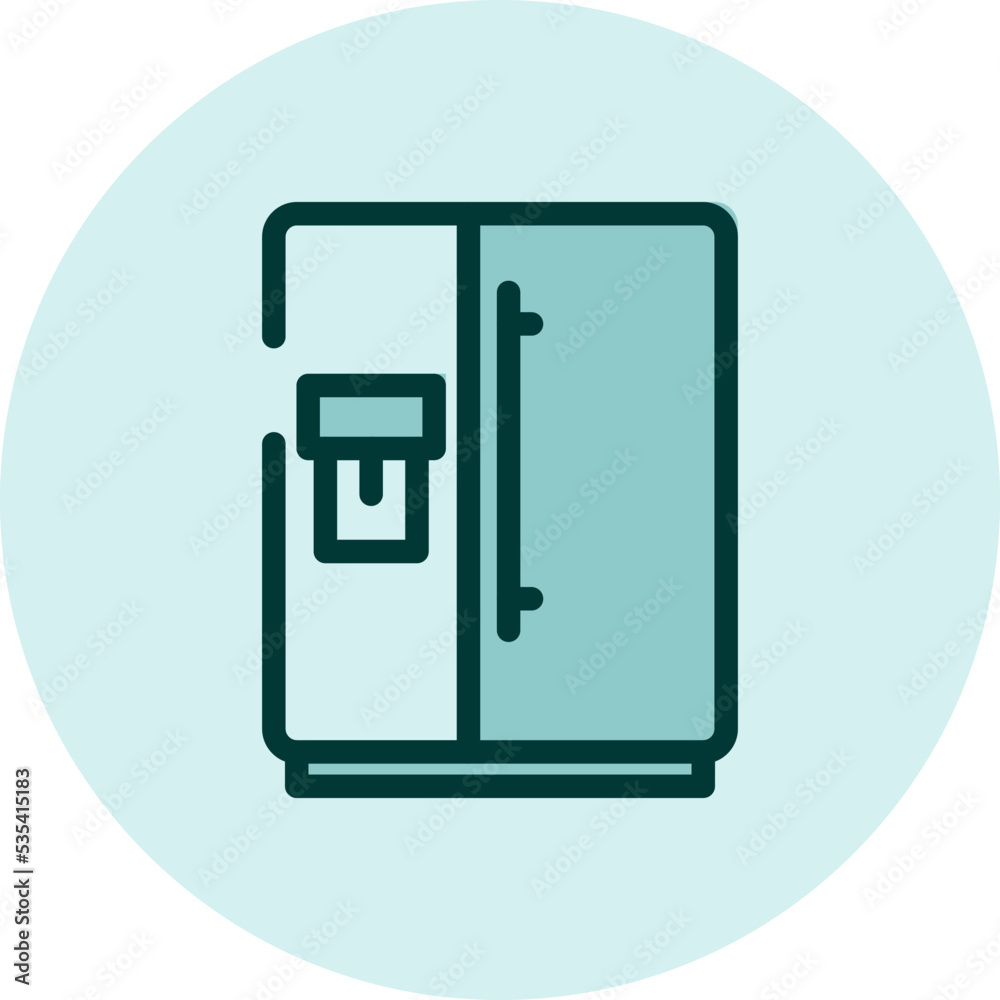 Household electronics fridge, illustration, vector on a white background. Household electronics fridge, illustration, vector on a white background.
