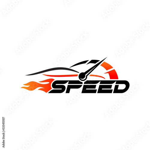 Fast and speed logo template vector image