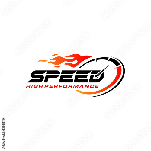 Fast and speed logo template vector image