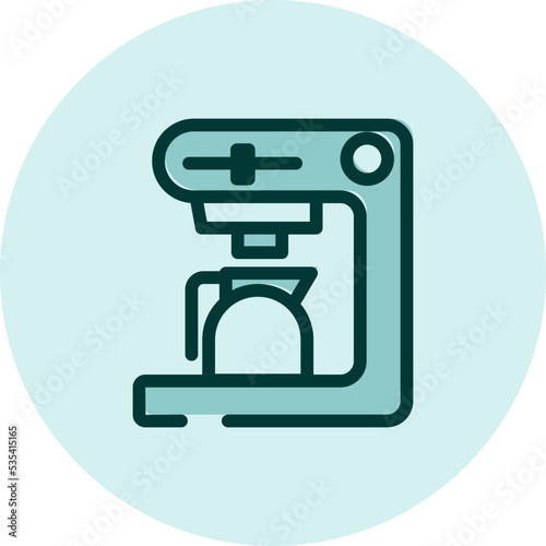 Household electronics coffee machine, illustration, vector on a white background.