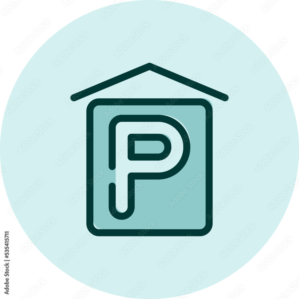 Parking garage, illustration, vector on a white background. Parking garage, illustration, vector on a white background.