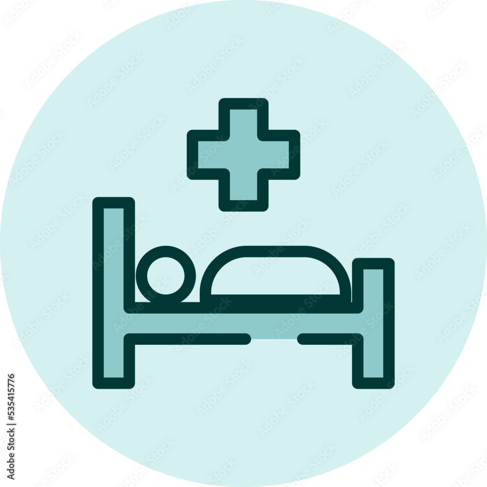 Hospital rooms, illustration, vector on a white background. Hospital rooms, illustration, vector on a white background.