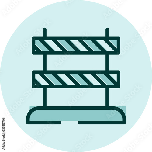 Road barrier, illustration, vector on a white background.