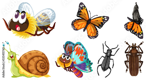 Collection of different insects vector © blueringmedia