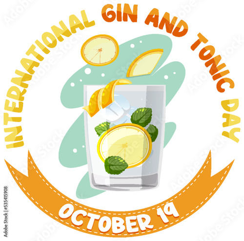 International gin and tonic day logo design