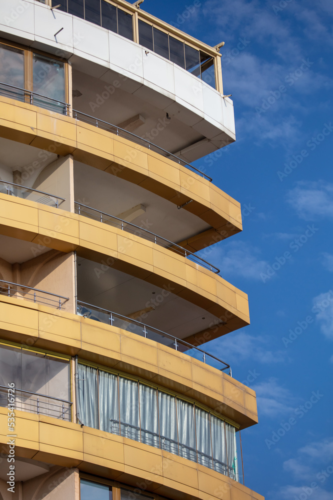Balconies in a multi-storey building.