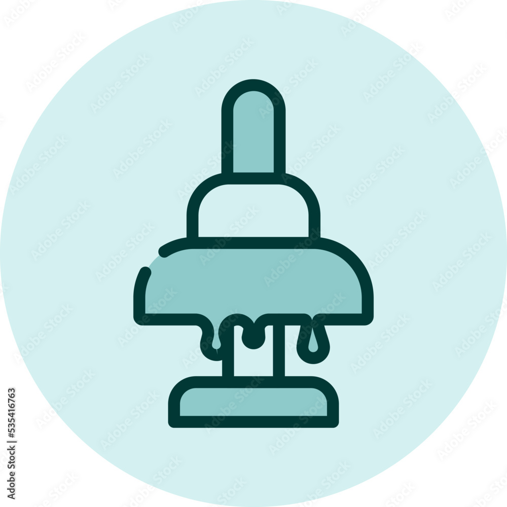 Chocolate fountain, illustration, vector on a white background. Chocolate fountain, illustration, vector on a white background.