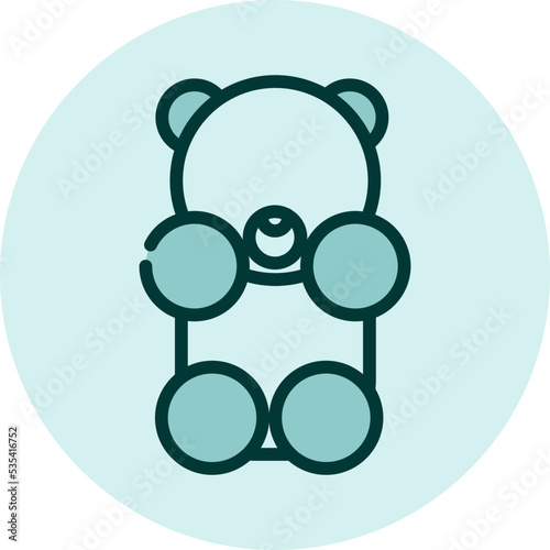Sweet bisquit, illustration, vector on a white background.