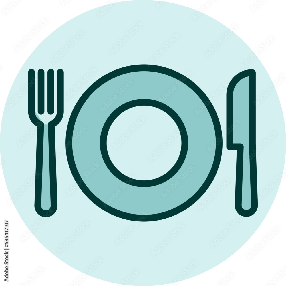 Warning sign restaurant, illustration, vector on a white background. Warning sign restaurant, illustration, vector on a white background.