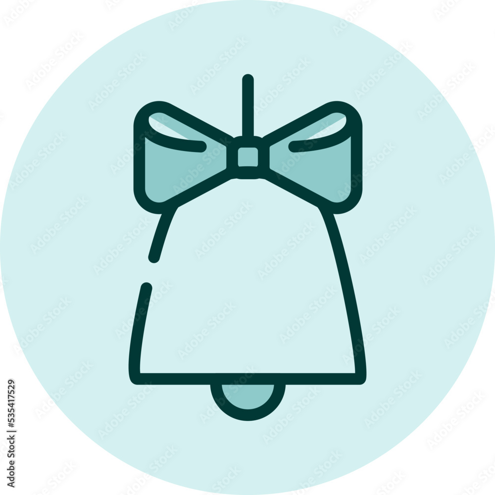 Wedding bell, illustration, vector on a white background. Wedding bell, illustration, vector on a white background.