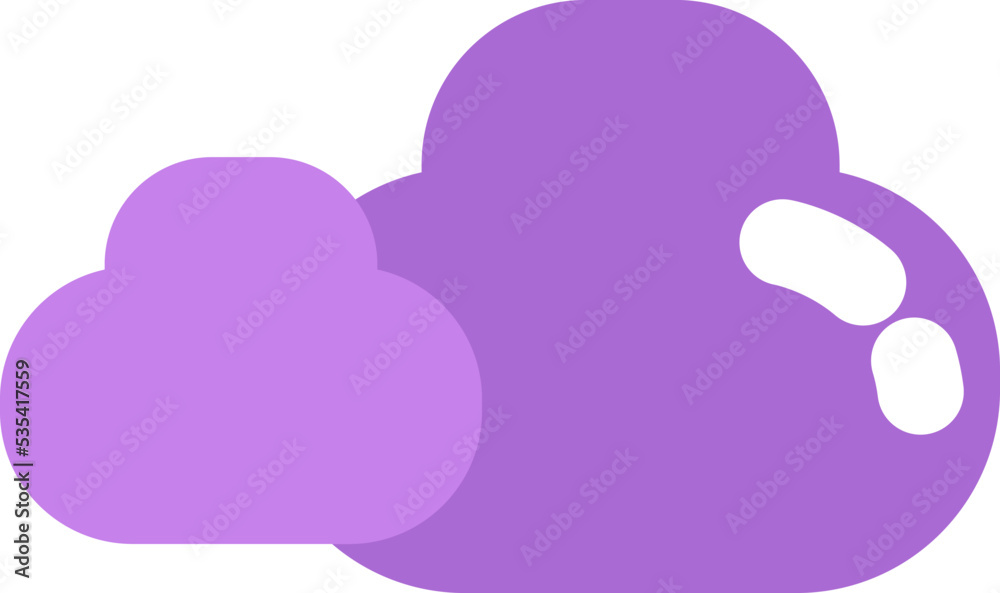Winter cloud, illustration, vector on a white background. Winter cloud, illustration, vector on a white background.