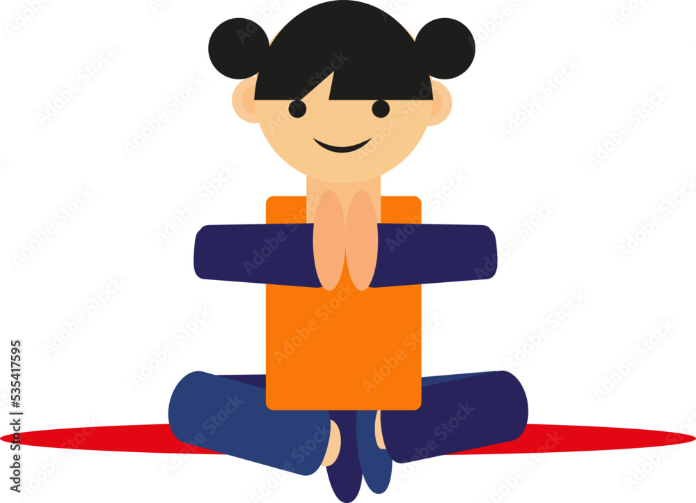 Yoga asana lotus, illustration, vector on a white background. Yoga asana lotus, illustration, vector on a white background.