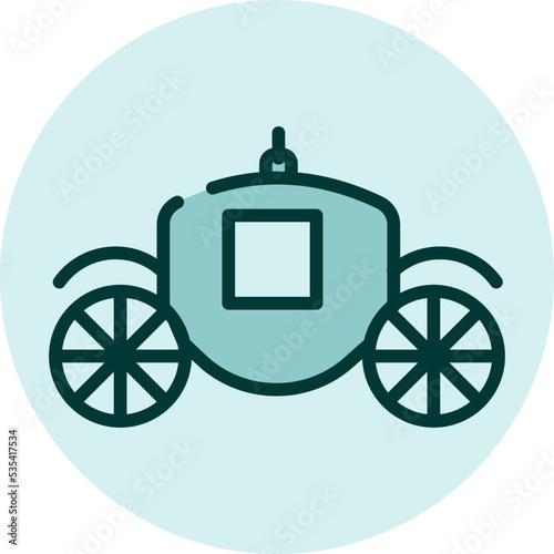 Wedding coach, illustration, vector on a white background.