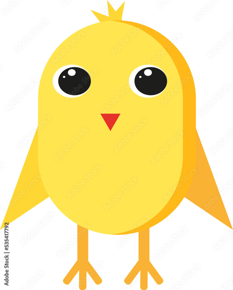Yellow chicken, illustration, vector on a white background. Yellow chicken, illustration, vector on a white background.