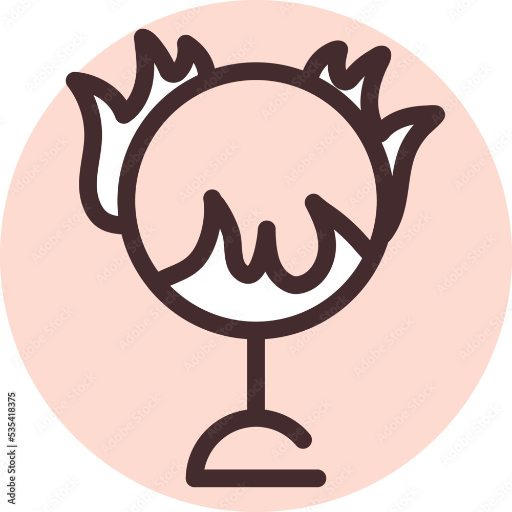 Circus fire ring, illustration, vector on a white background.