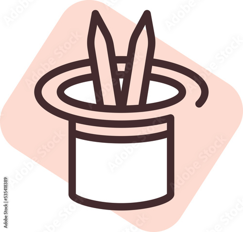 Circus hat, illustration, vector on a white background.