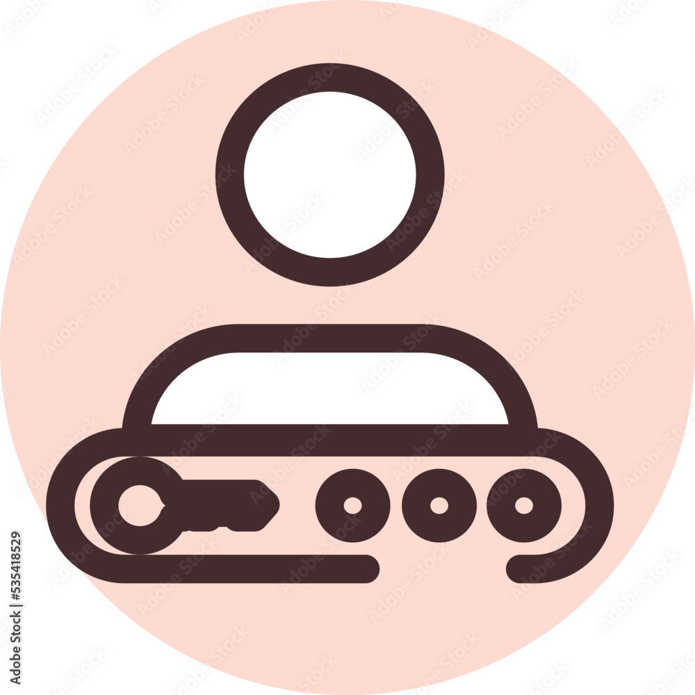 Computer keyword unlock, illustration, vector on a white background. Computer keyword unlock, illustration, vector on a white background.