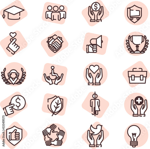 Human rights, illustration, vector on a white background.