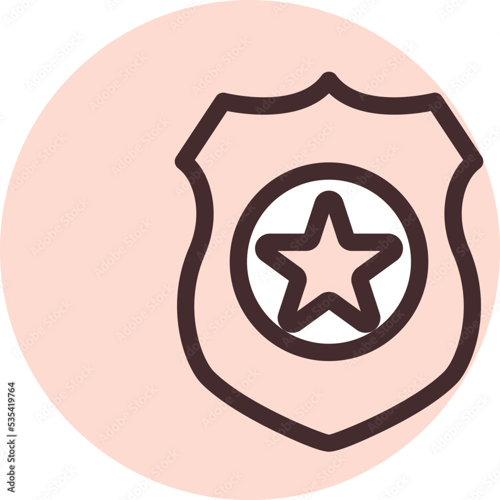 Police badge law, illustration, vector on a white background. Police badge law, illustration, vector on a white background.
