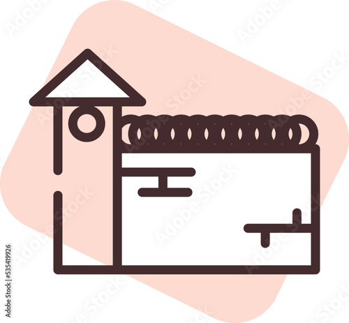 Prison laws, illustration, vector on a white background.