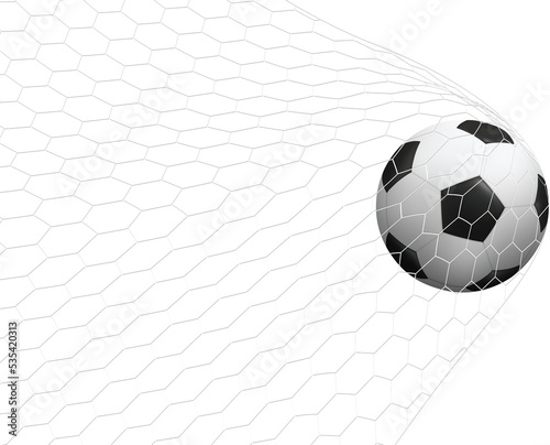 Goal. For soccer football sport. Soccer football ball and white net.