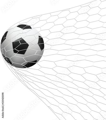 Goal. For soccer football sport. Soccer football ball and white net.