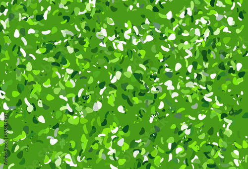 Light green vector pattern with chaotic shapes.