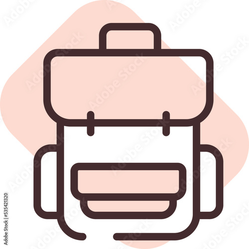 School backpack, illustration, vector on a white background.