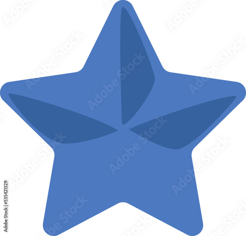 Blue sea star  illustration  vector on a white background.