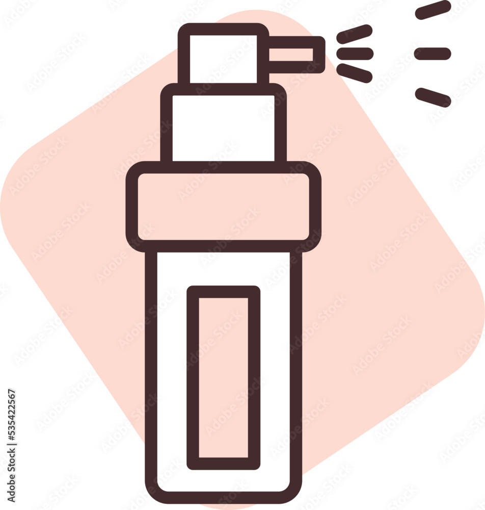 Allergy spray, illustration, vector on white background. Allergy spray, illustration, vector on white background.